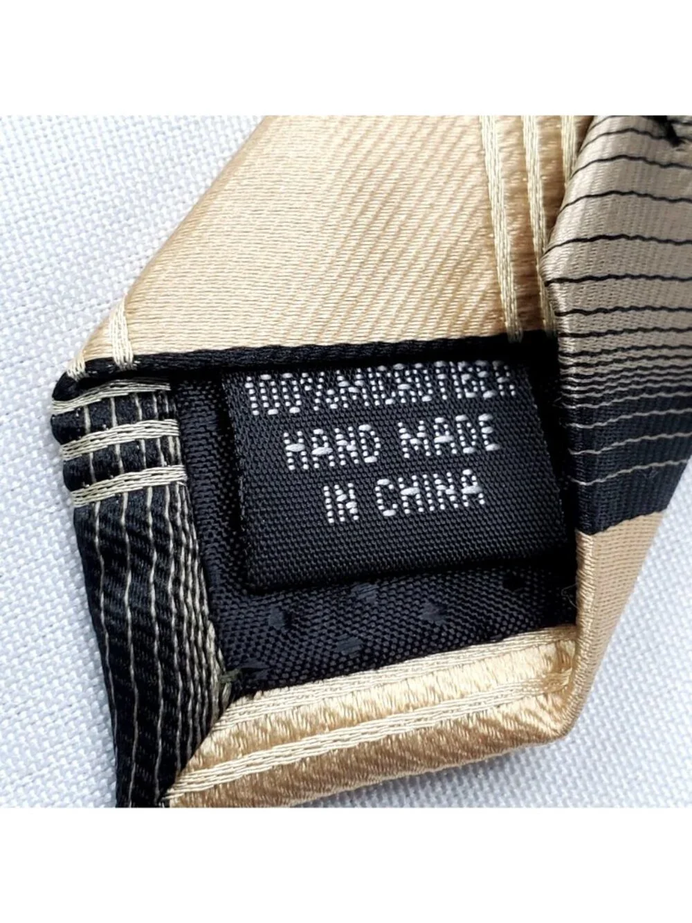 Stacy Adams Gold Black Plaid Mens Microfiber Tie 3.5